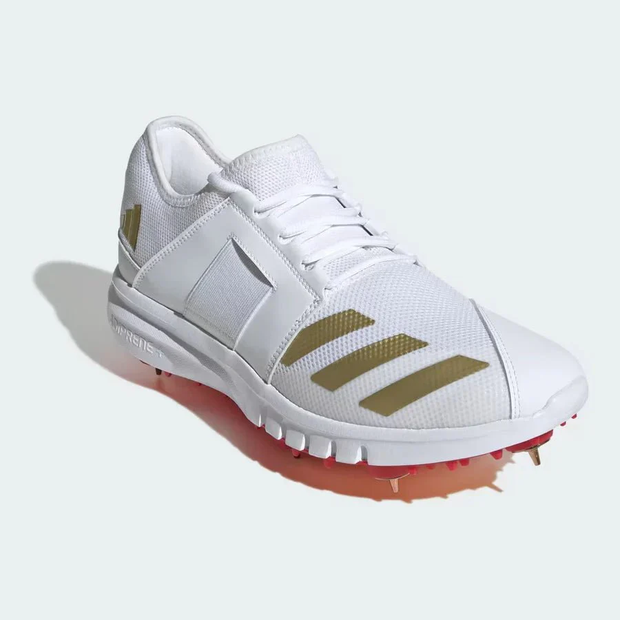 Adidas Howzat Full Spike Cricket Shoe 2025 - Red and Gold - Image 3