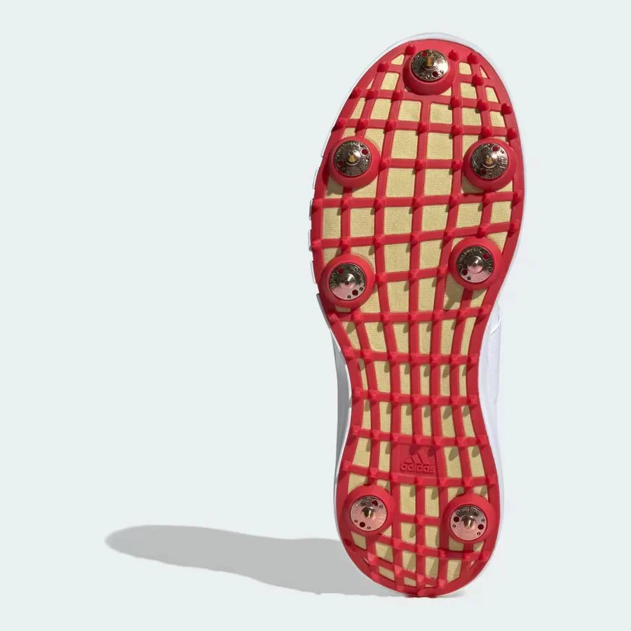 Adidas Howzat Full Spike Cricket Shoe 2025 - Red and Gold - Image 4