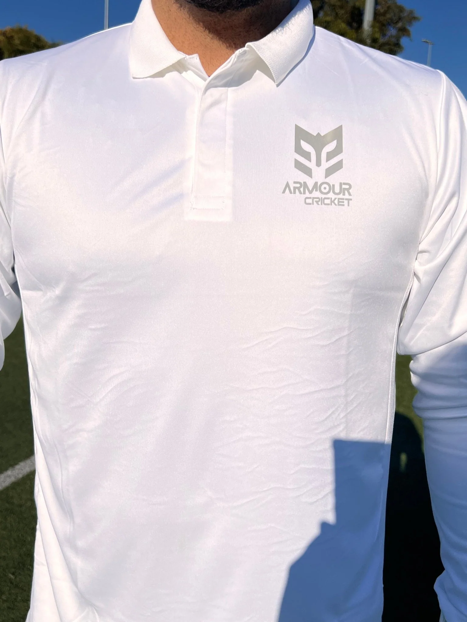 Armour Players Cricket Long Sleeve Shirt/Jersey (Cricket White) - Image 4
