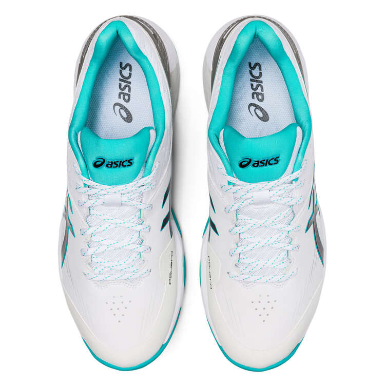 Asics GEL 350 Not Out Spike Cricket Shoes- White Sea Glass