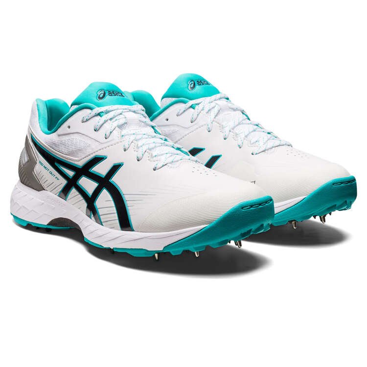 Asics GEL 350 Not Out Spike Cricket Shoes- White Sea Glass - Image 3