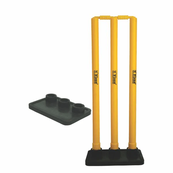 Cricket Plastic Stumps Set with Rubber Base