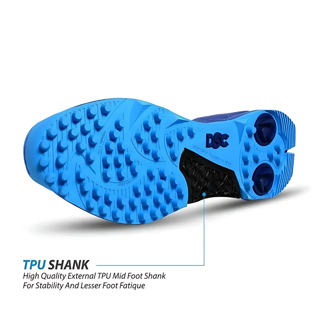 DSC Jaffa 22 Rubber Spike Cricket Shoes - White/Navy - Image 4