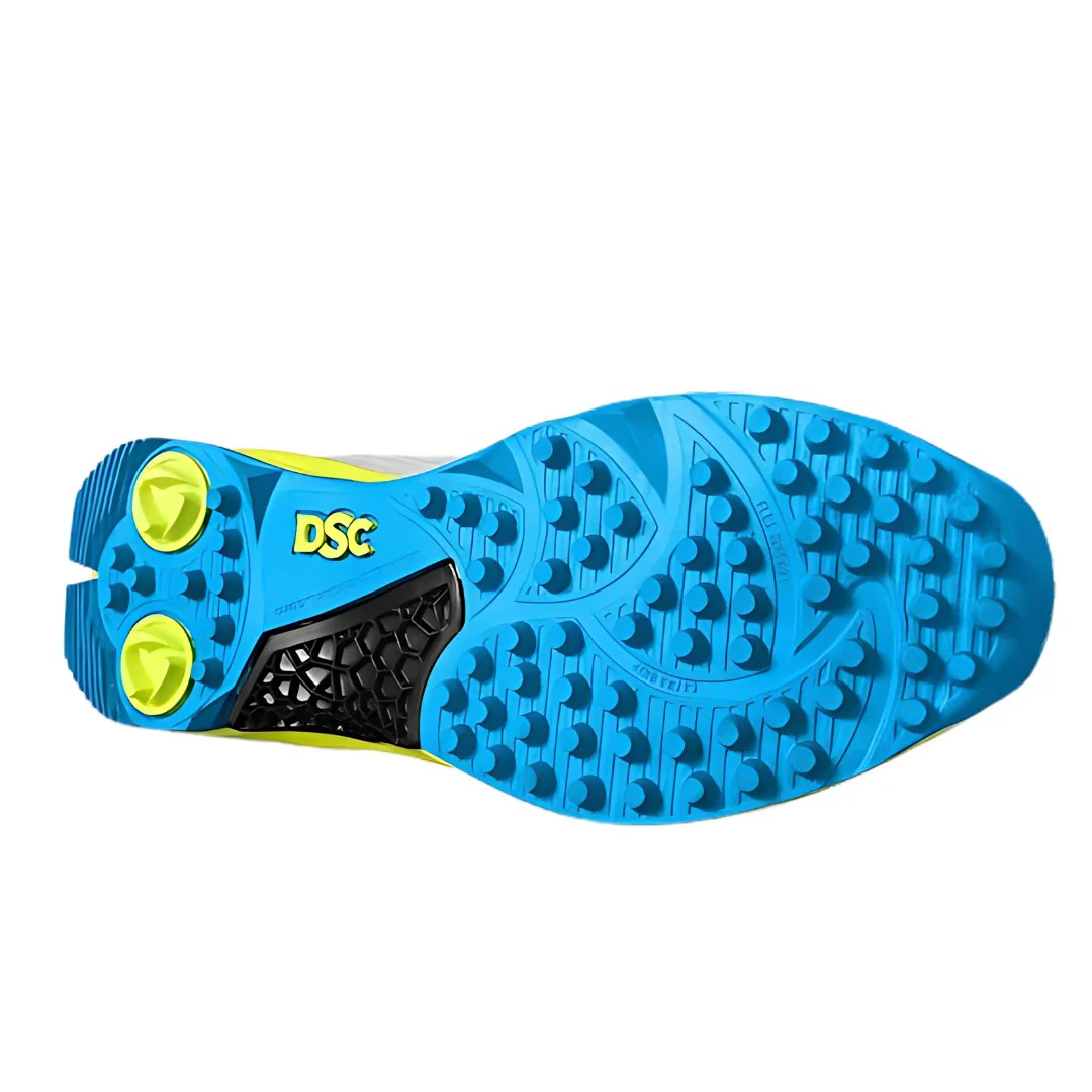 DSC Jaffa 22 Rubber Spike Cricket Shoes - White/Yellow - Image 5