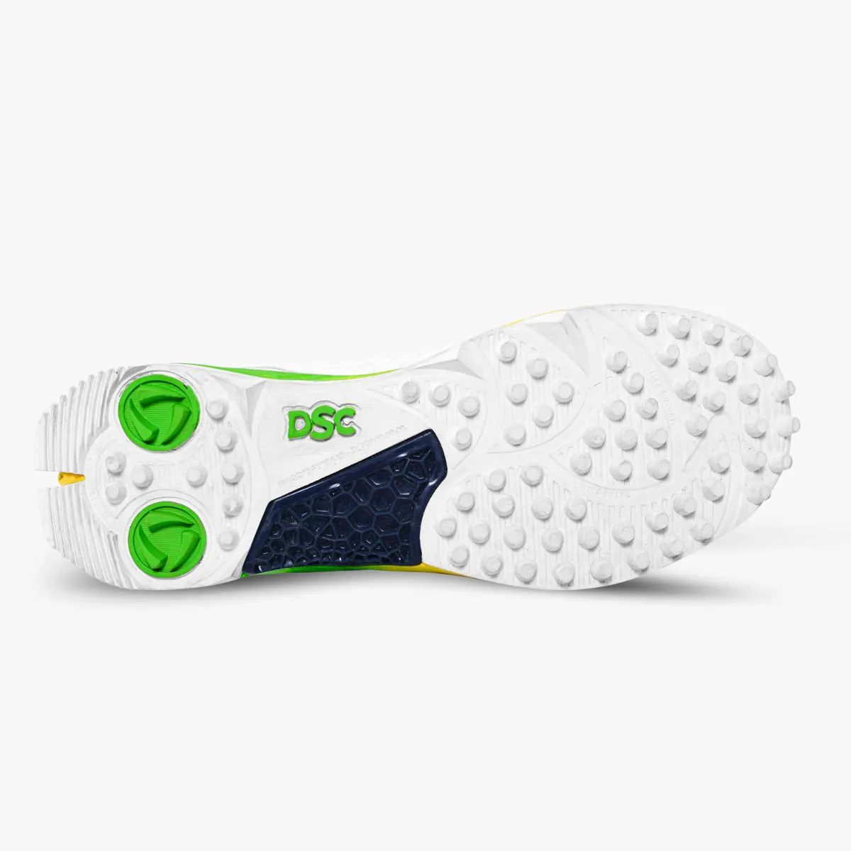 DSC Jaffa GT Cricket Shoes (Green/Yellow/White) - Image 6