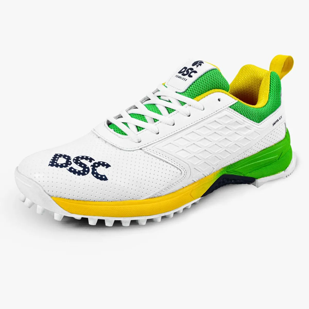 DSC Jaffa GT Cricket Shoes (Green/Yellow/White) - Image 7