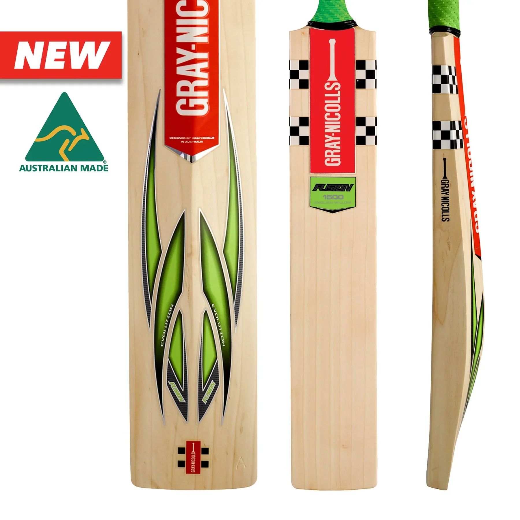 Gray Nicolls Fusion 1500 English Willow Cricket Bat 2025-26 Edition - Junior