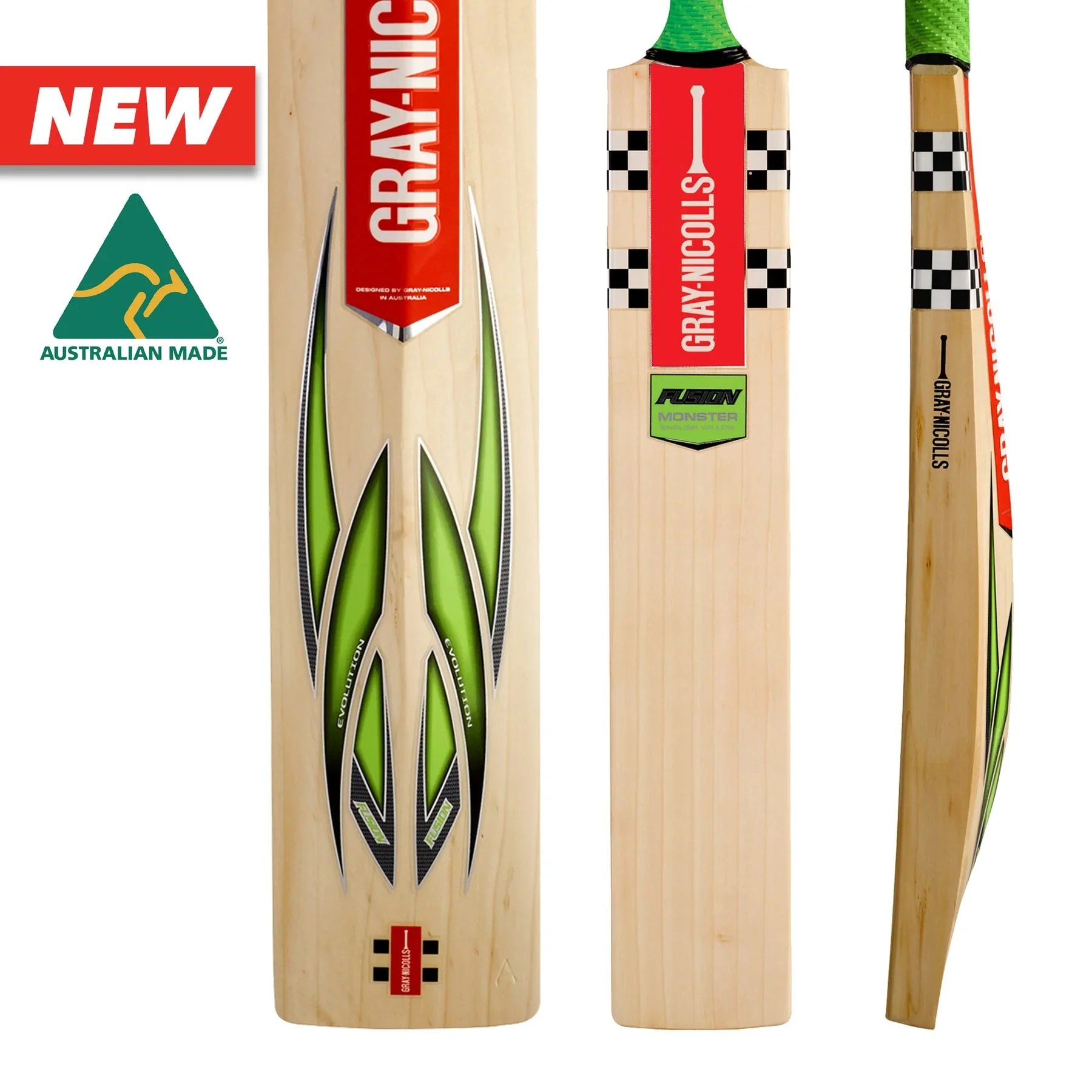 Gray Nicolls Fusion Monster English Willow Cricket Bat 2025-26 Edition - for Power Hitters