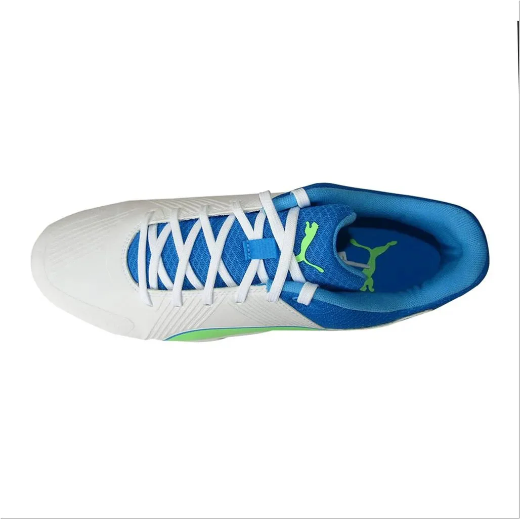 Puma 19.2 Spike Cricket Shoes Puma White Nrgy Blue Green - Image 4