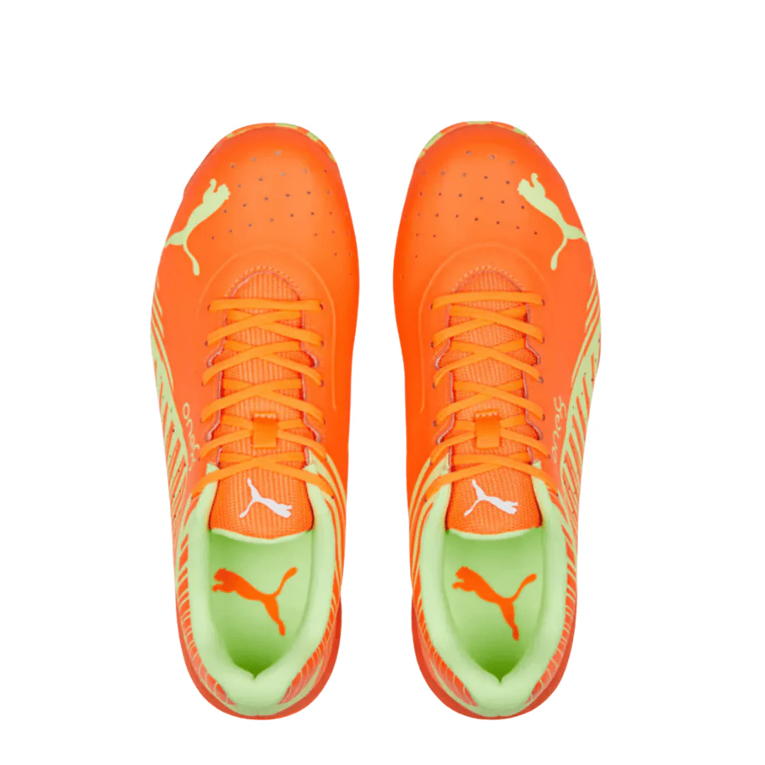 PUMA 22 FH Rubber Unisex Cricket Shoes - PUMA Ultra Orange-Fast Yellow - Image 3