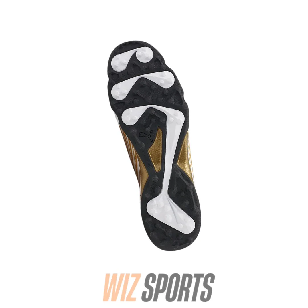 PUMA 22 FH White Gold Rubber Men's Cricket Shoes - Image 6