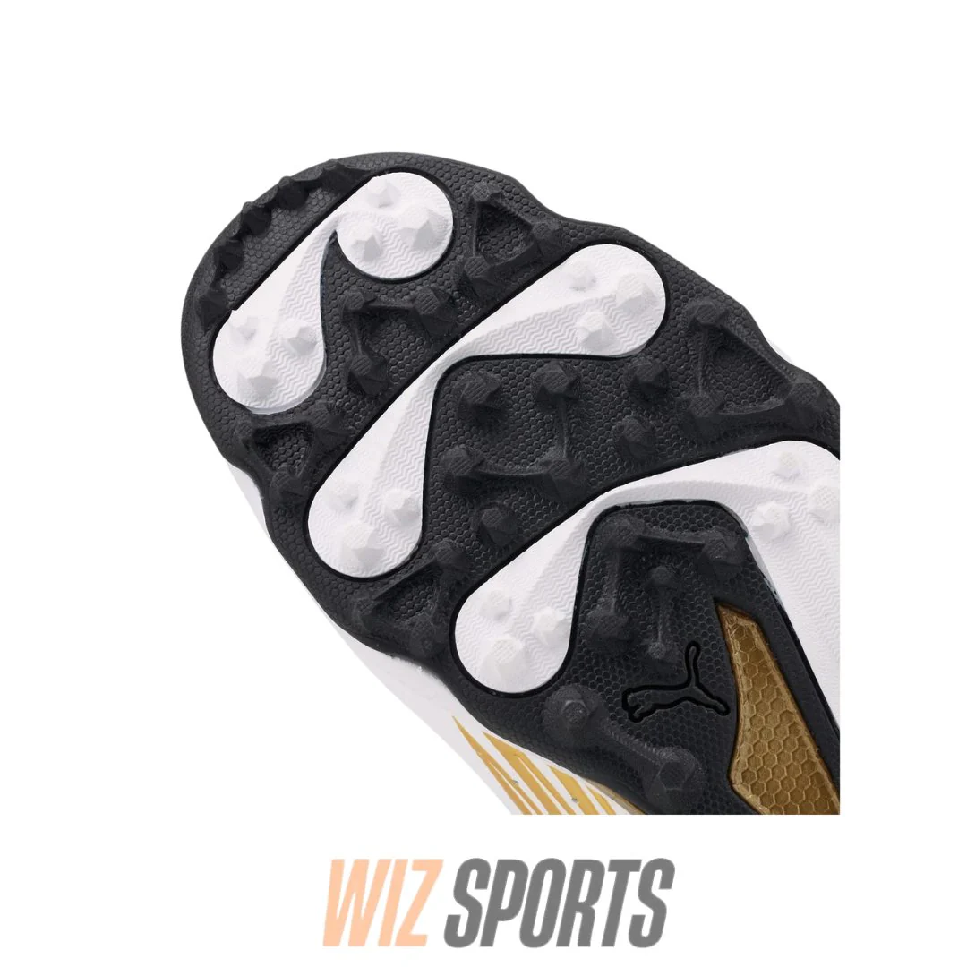 PUMA 22 FH White Gold Rubber Men's Cricket Shoes - Image 8