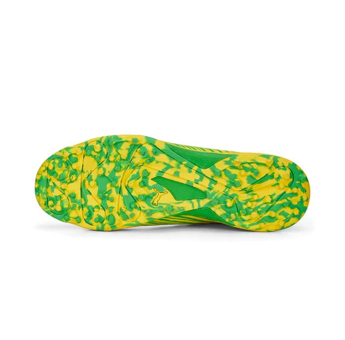 PUMA 22 FH Rubber Unisex Cricket Shoes - Vibrant Yellow/Green - Image 4