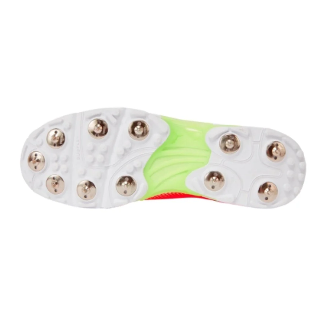 PUMA Spike 22.2 White-Yellow-Orange Men's Cricket Shoes - Image 4