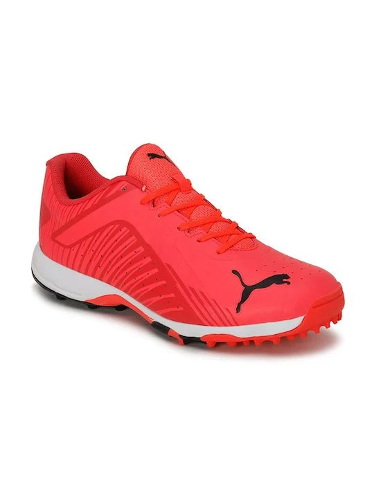 PUMA 22 FH Rubber Unisex Cricket Shoes (Fiery Coral-Puma Black-Poppy Red) - Image 3