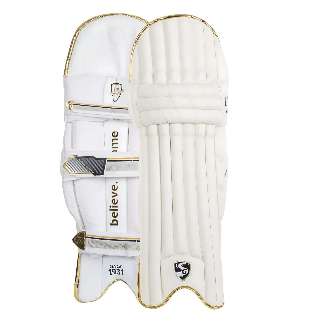SG Hilite Batting Legguards (Gold & White) - Adult - Image 3