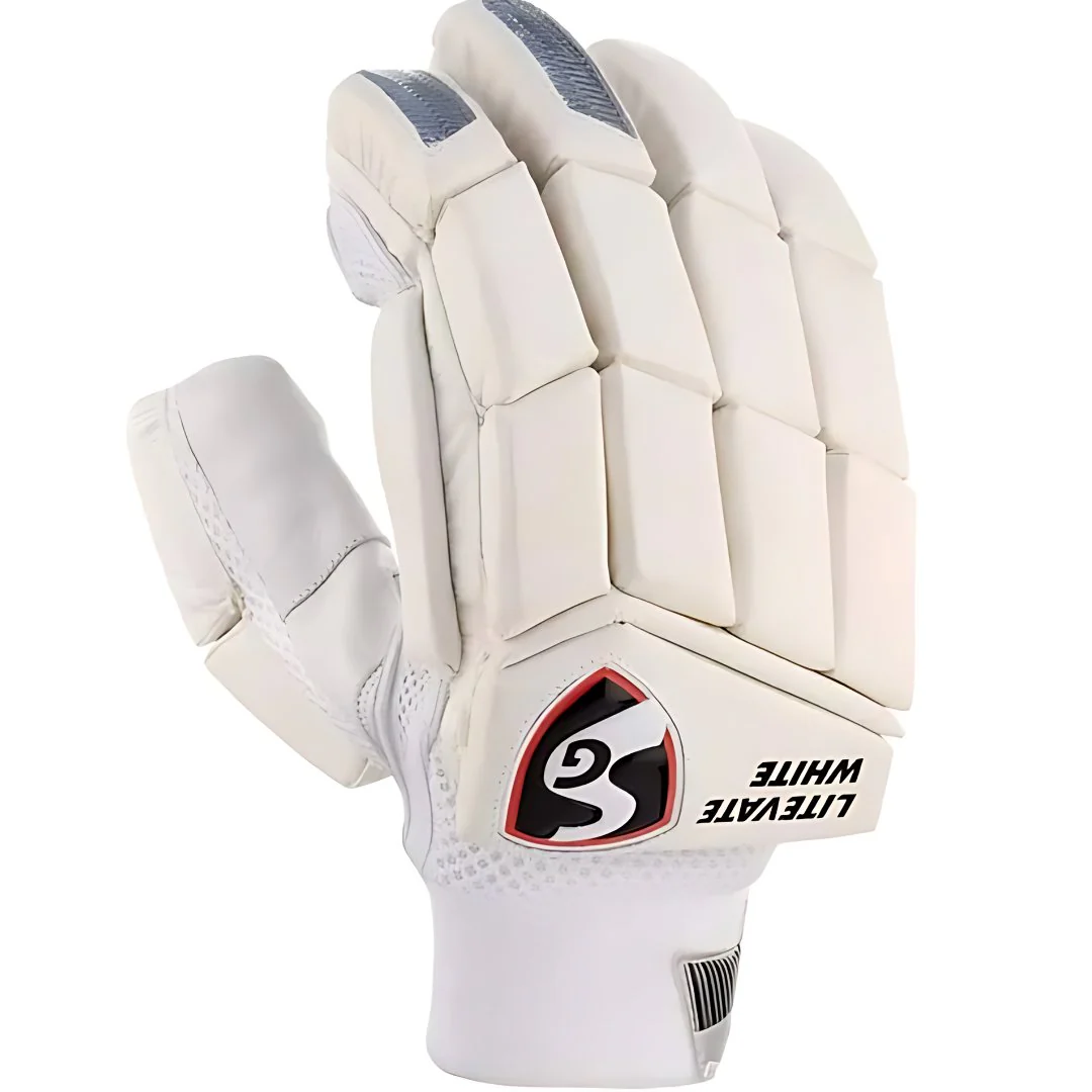 SG Litevate White Batting Gloves - Image 2
