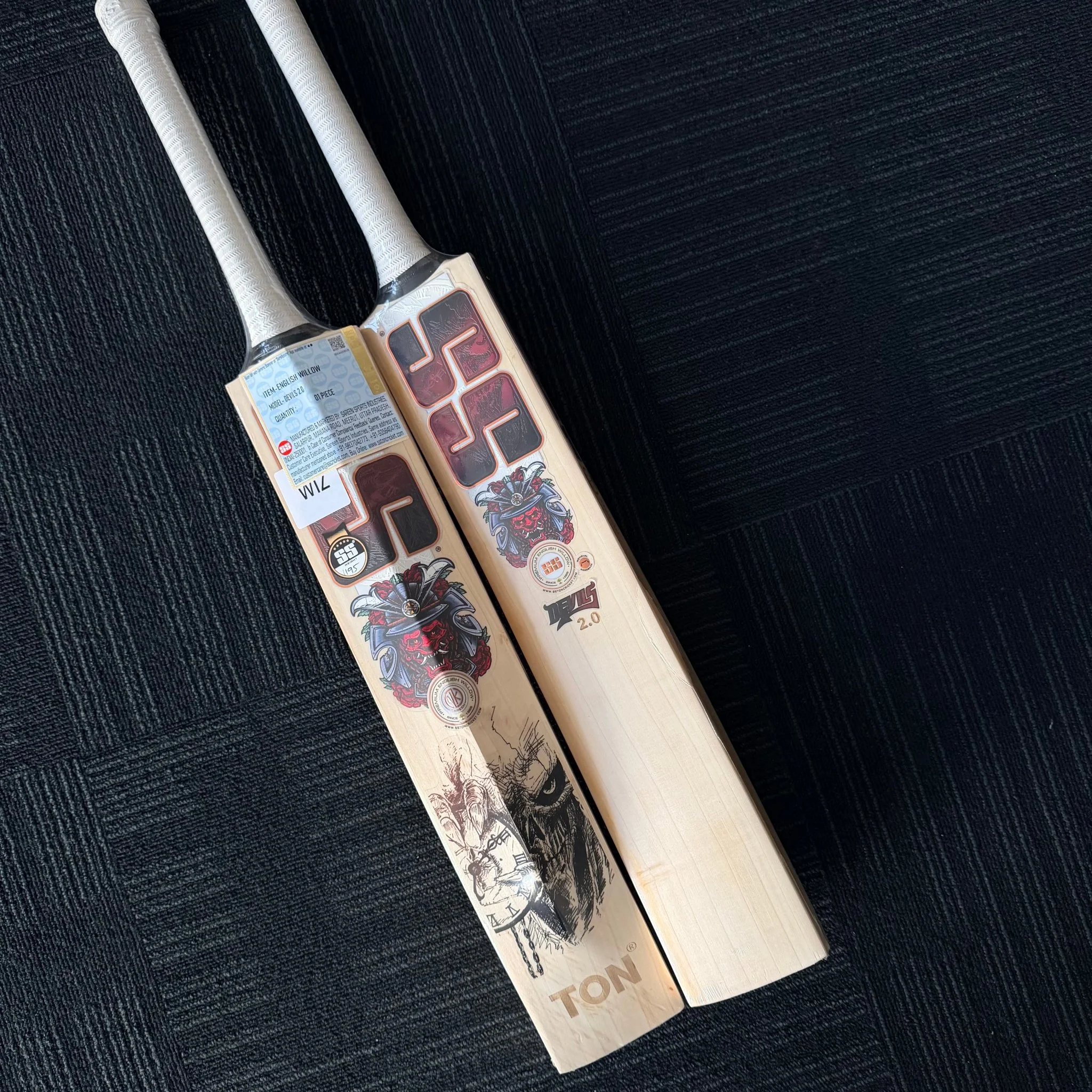 SS Devils RED PRO 2.0 Grade 1 English Willow Cricket Bat - The Best for power hitting - Image 3