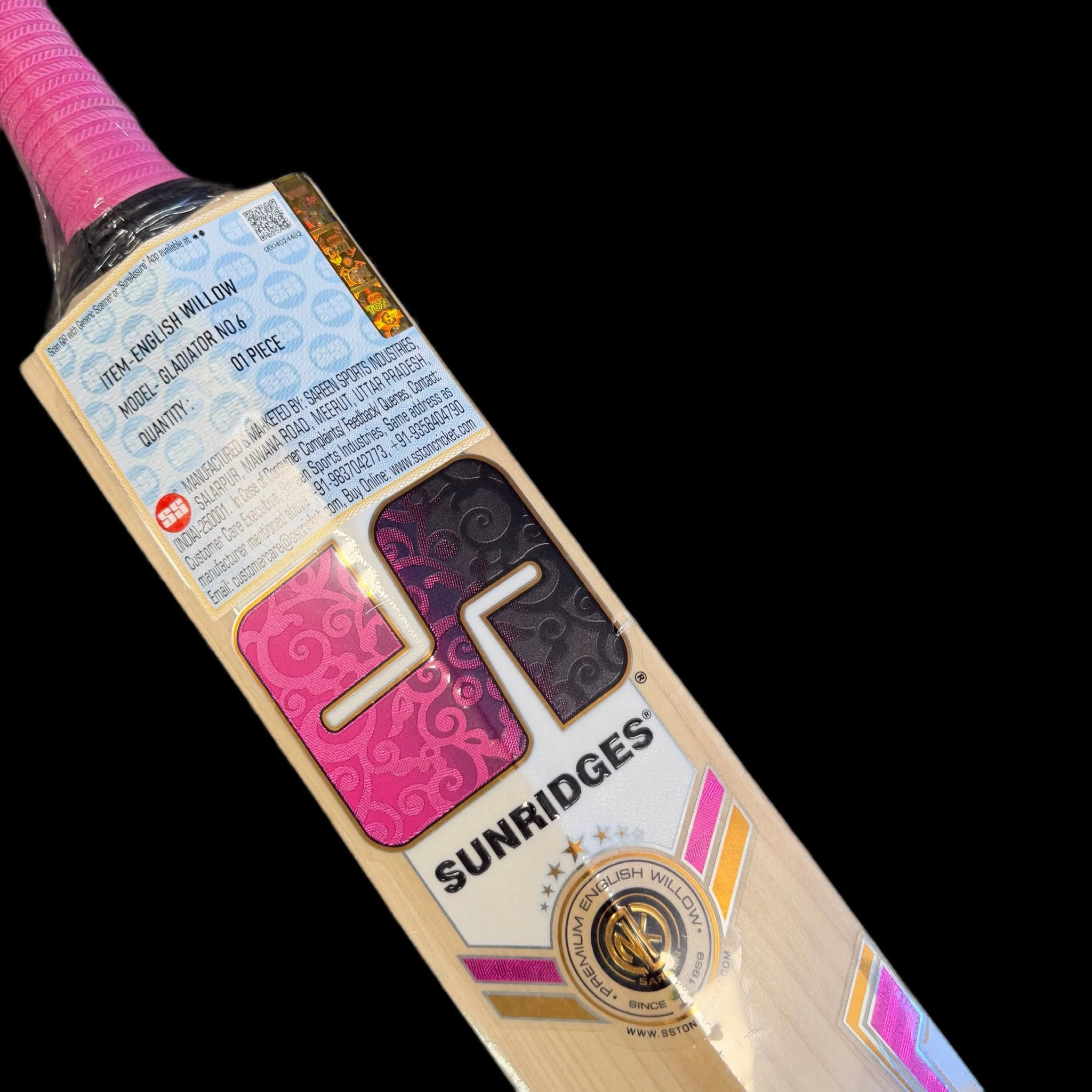 SS Gladiator Players Grade 2025 Edition English Willow Cricket Bat - Junior - Image 4