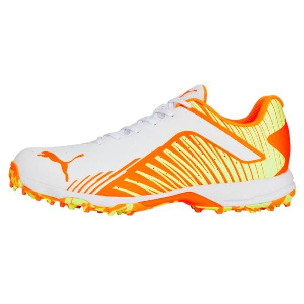 PUMA 22 FH Rubber Unisex Cricket Shoes - PUMA White-Ultra Orange-Fast - Image 5