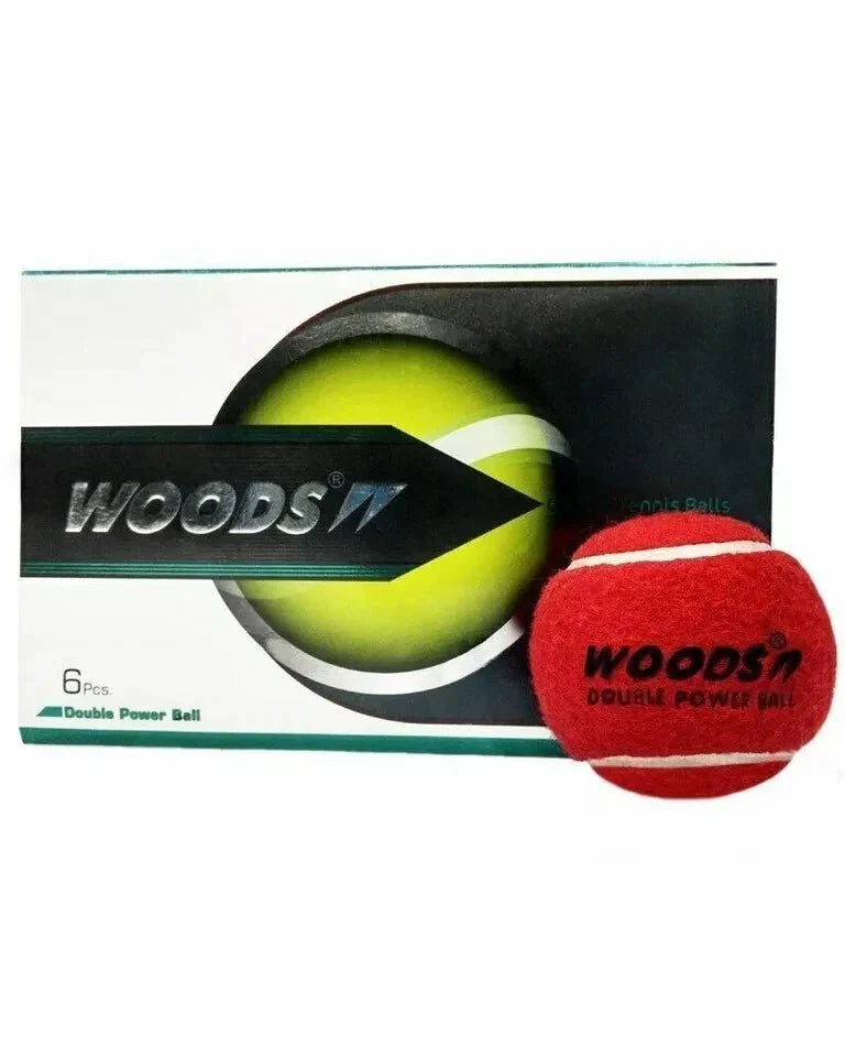 Woods Double Power Cricket Tennis Balls – Hard, Heavy - Image 2